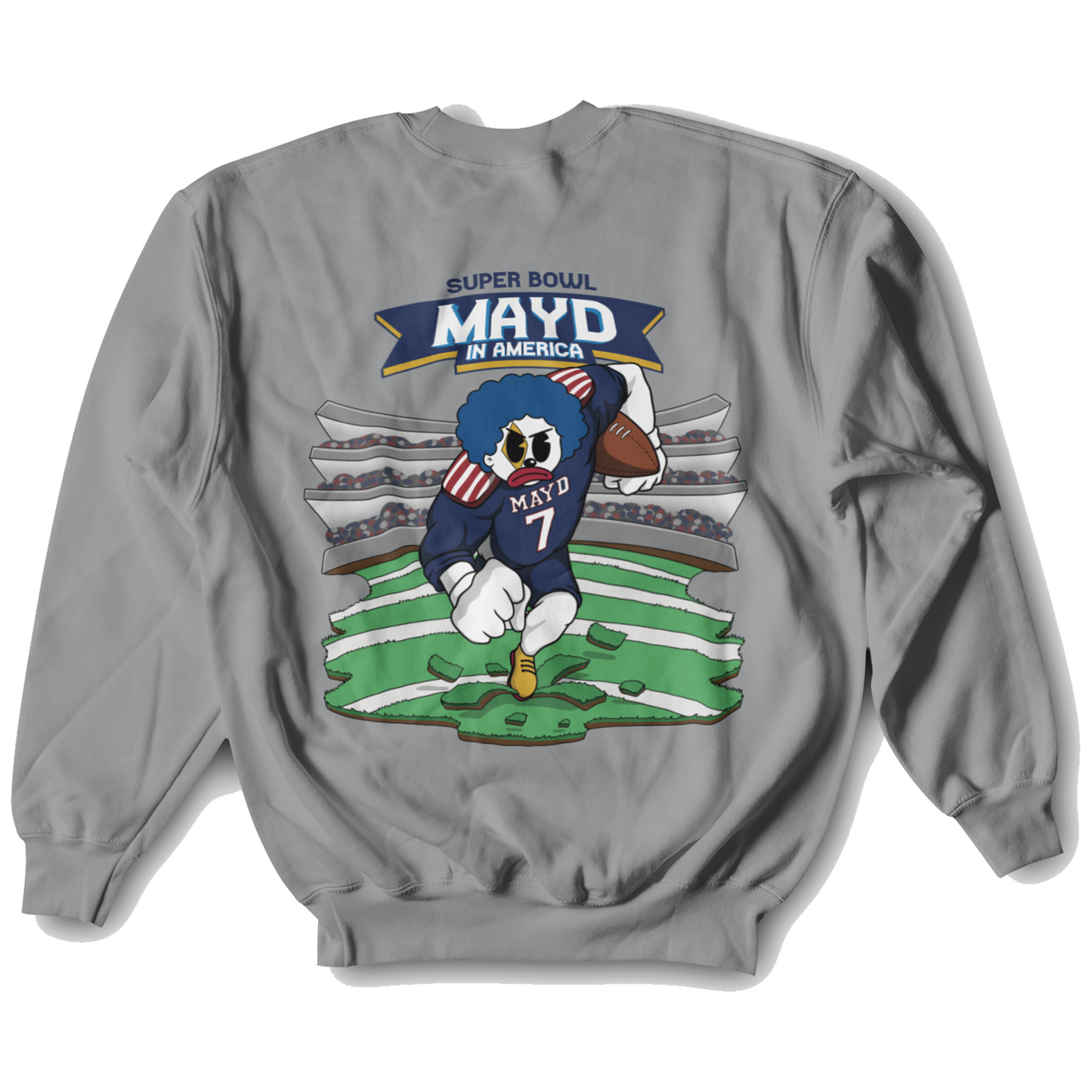 MAYD in America Super Bowl Football Crewneck