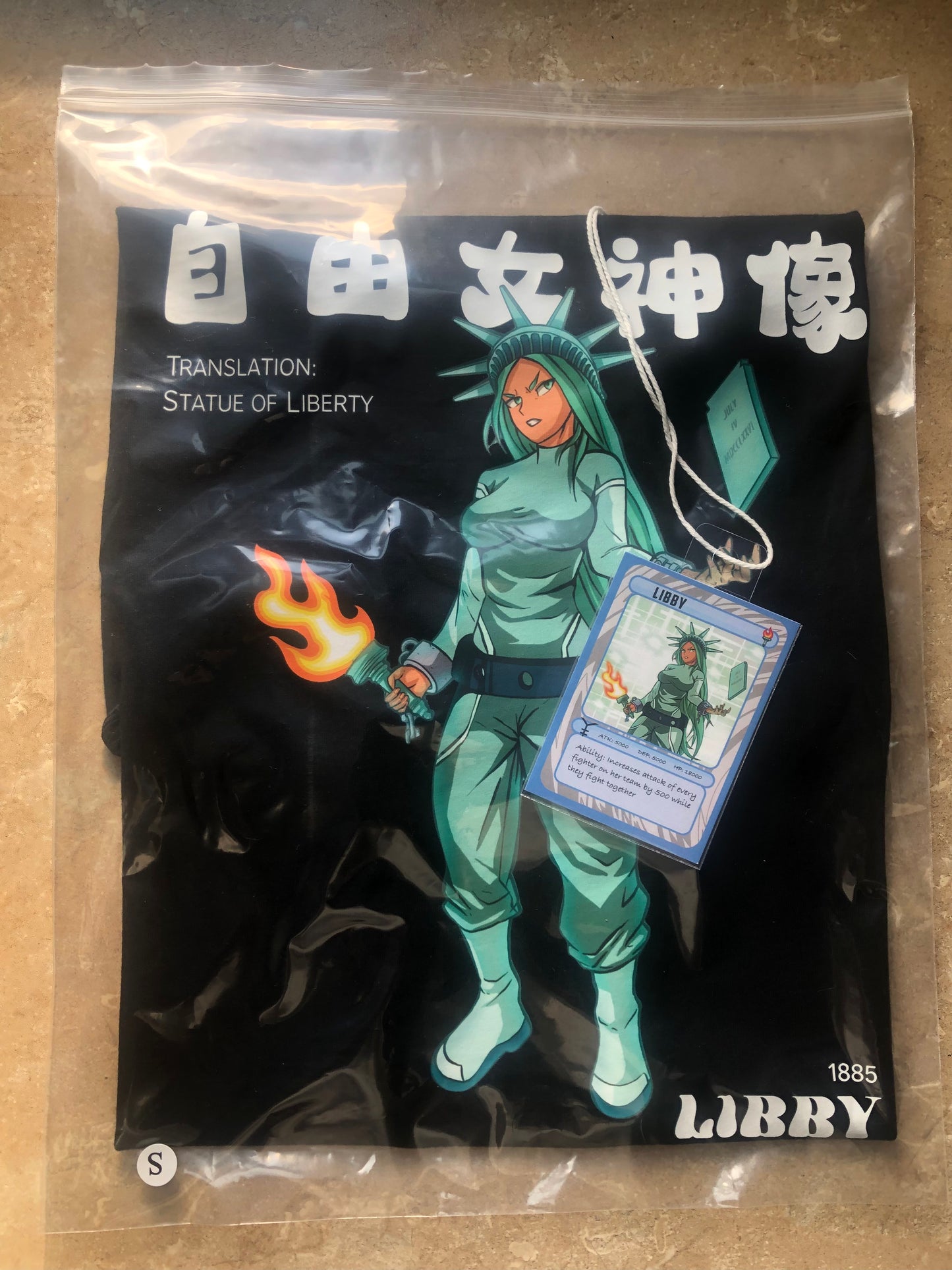 Statue Of Liberty Libby T-shirt + Trading Card