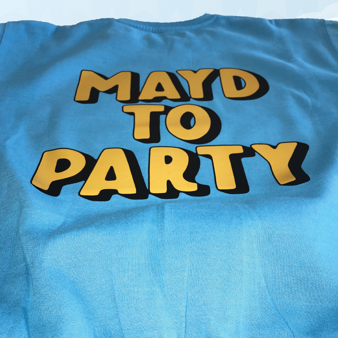 MAYD in America x Party Never Dies: MAYD to Party Crewneck