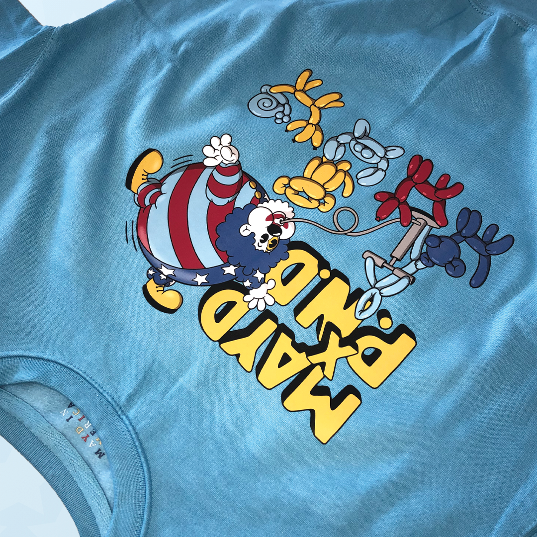 MAYD in America x Party Never Dies: MAYD to Party Crewneck