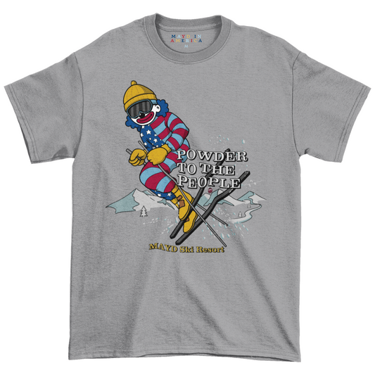 MAYD in America Powder to the People Ski T-shirt