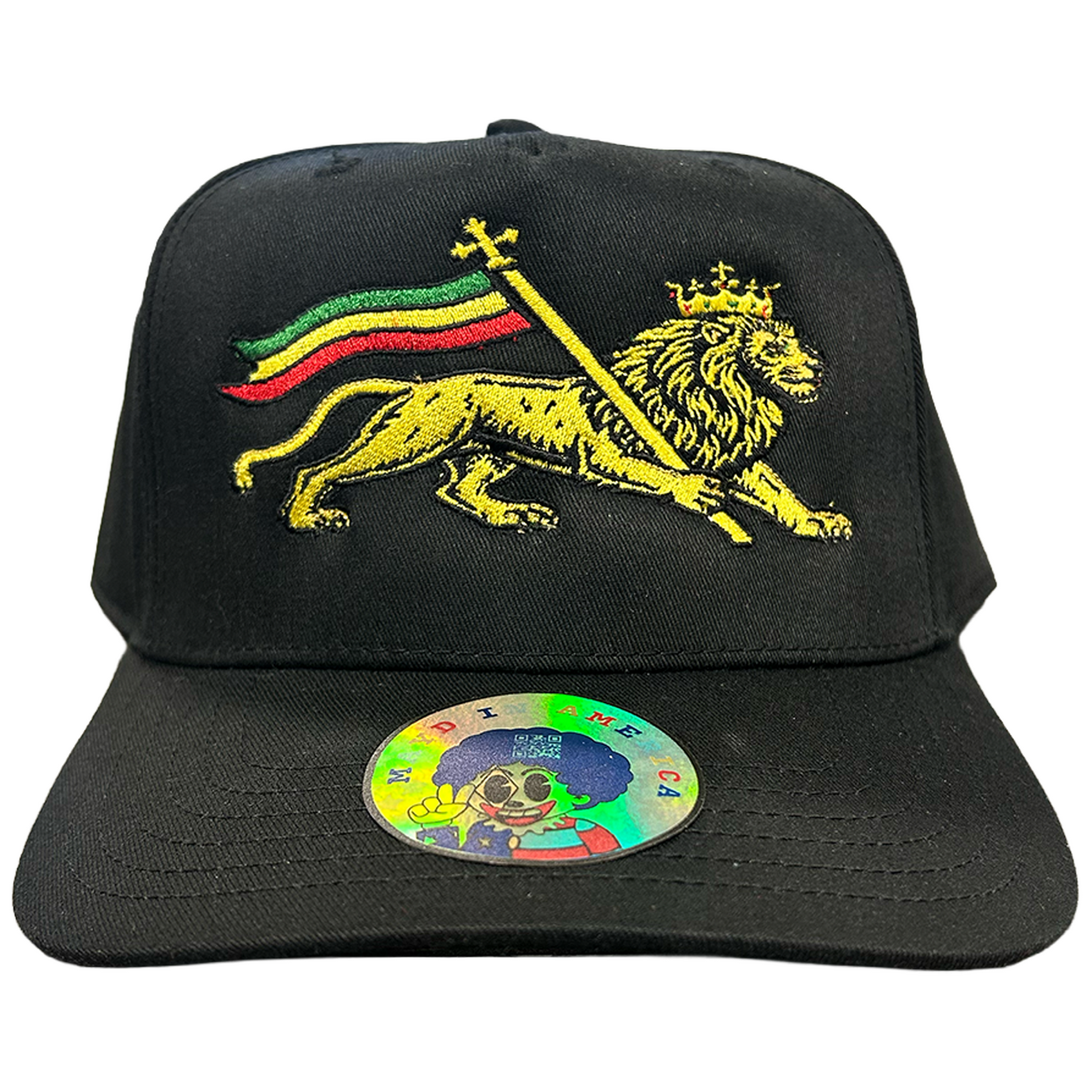 Rastafari Lion of Judah Embroidered Snapback Hat | MAYD in America