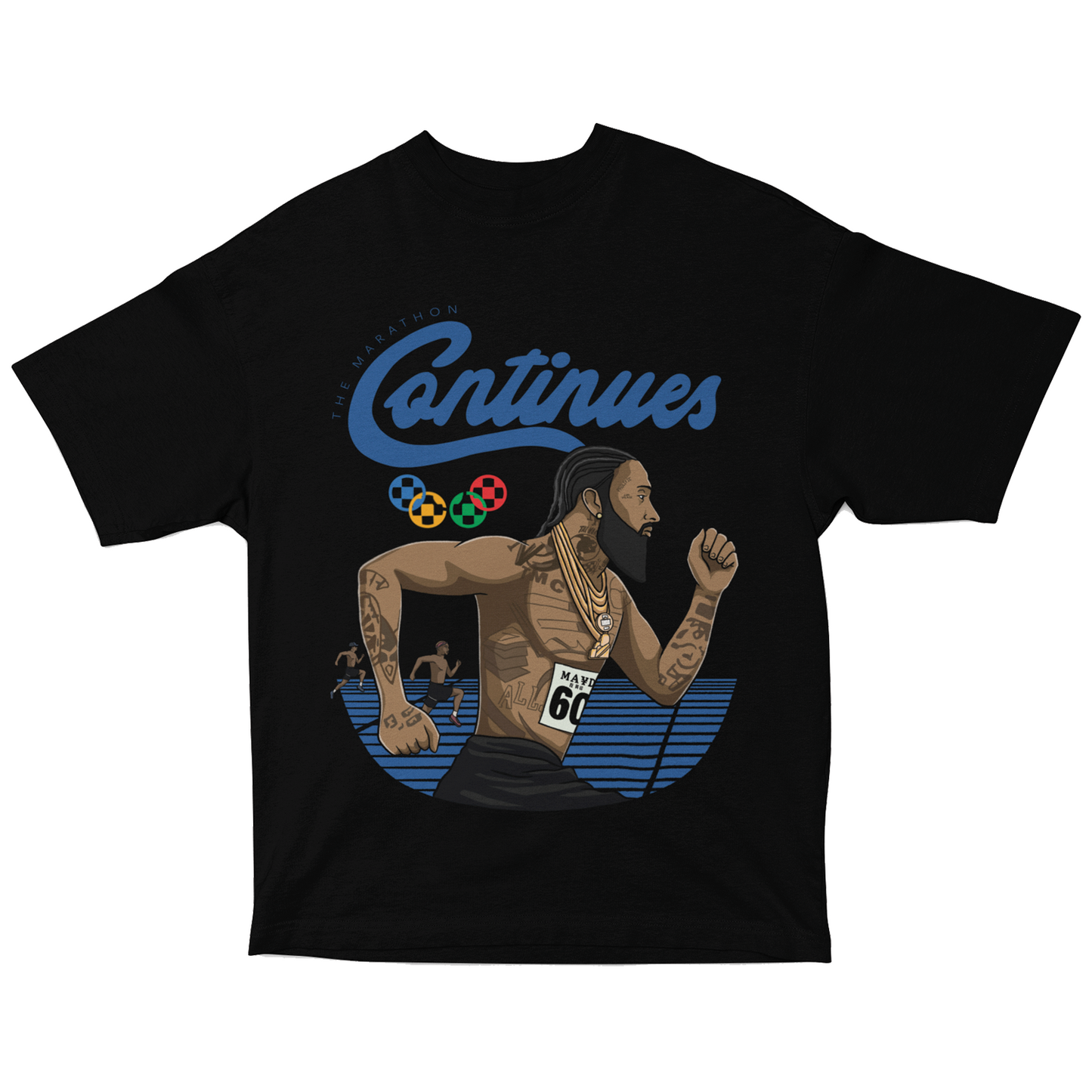 MAYD in America Nipsey Hussle "The Marathon Continues" T-shirt